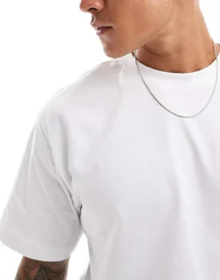 Only & Sons Relaxed T-shirt In White For Men -Modern Clothing Shop 202539767 3