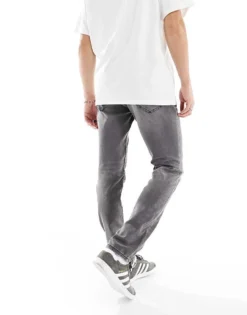 ONLY & SONS Slim Fit Stretch Jeans In Grey For Men Grey Denim -Modern Clothing Shop 202668710 3