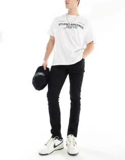 Only & Sons Slim Fit Stretch Jeans In Black For Men Black Denim -Modern Clothing Shop 202668806 1 blackdenim 1