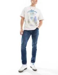 Only & Sons Slim Fit Mid Wash Blue Jeans For Men Blue Denim