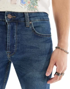 Only & Sons Slim Fit Mid Wash Blue Jeans For Men Blue Denim -Modern Clothing Shop 202676157 5