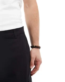 ONLY & SONS Tapered Fit Cuffed Cargo Trousers In Black For Men -Modern Clothing Shop 202958422 3