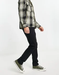 ONLY & SONS Weft Regular Fit Jeans In Clean Black For Men Black Denim -Modern Clothing Shop 203503579 3