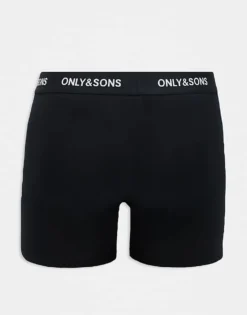 ONLY & SONS 5 Pack Trunks In Solid Black For Men -Modern Clothing Shop 203561661 3