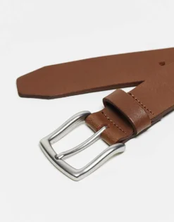 Only & Sons Leather Belt In Tan For Men Cognac -Modern Clothing Shop 203563499 3