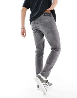 ONLY & SONS Loom Slim Fit Jeans In Grey Wash For Men Grey Denim -Modern Clothing Shop 203793389 3