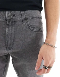 ONLY & SONS Loom Slim Fit Jeans In Grey Wash For Men Grey Denim -Modern Clothing Shop 203793389 5