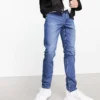 ONLY & SONS Loom Slim Fit Jeans In Mid Blue For Men Medium Blue Denim
