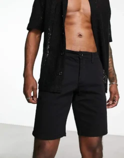 ONLY & SONS Slim Fit Chino Short In Black For Men -Modern Clothing Shop 203793436 1 black 1