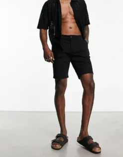ONLY & SONS Slim Fit Chino Short In Black For Men -Modern Clothing Shop 203793436 3