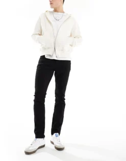 Only & Sons Loom Slim Fit Jeans In Black For Men Black Denim