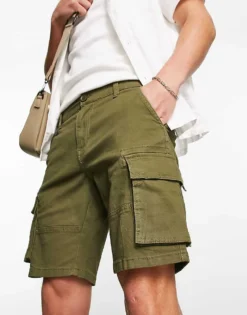 ONLY & SONS Cargo Short In Khaki For Men Olive Night
