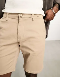 ONLY & SONS Slim Fit Chino Short In Beige For Men Chinchilla -Modern Clothing Shop 203793950 1 chinchilla 1