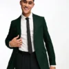Only & Sons Slim Fit Suit Jacket In Dark Green For Men Scarab