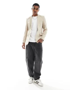 ONLY & SONS Slim Fit Suit Jacket In Beige For Men Beige 24 -Modern Clothing Shop 203973566 1 beige24 1