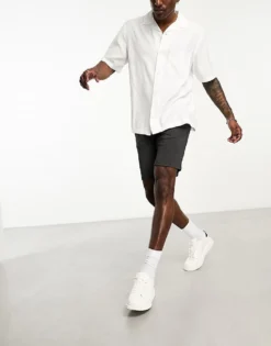 ONLY & SONS Smart Jersey Short In Grey For Men Medium Grey Melange -Modern Clothing Shop 203997871 4