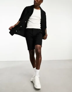 ONLY & SONS Smart Jersey Short In Black For Men -Modern Clothing Shop 203997894 4