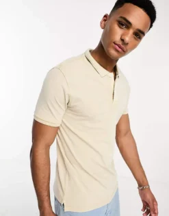 ONLY & SONS Polo In Washed Beige For Men Moonstruck -Modern Clothing Shop 203997982 1 moonstruck 1
