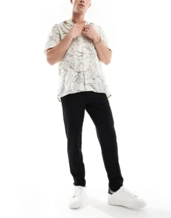 ONLY & SONS Straight Fit Worker Chino In Black For Men -Modern Clothing Shop 203998219 1 black 1