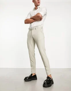 ONLY & SONS Slim Fit Tapered Trousers In Beige For Men Moonstruck -Modern Clothing Shop 203998498 1 moonstruck 1