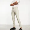 ONLY & SONS Slim Fit Tapered Trousers In Beige For Men Moonstruck