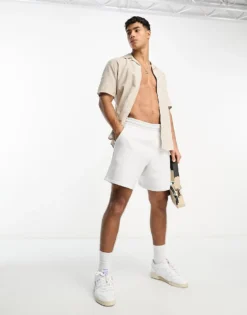 ONLY & SONS Linen Mix Revere Collar Shirt In Beige For Men Chinchilla -Modern Clothing Shop 204401859 4