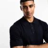 ONLY & SONS Knitted Polo In Navy For Men Dark Navy