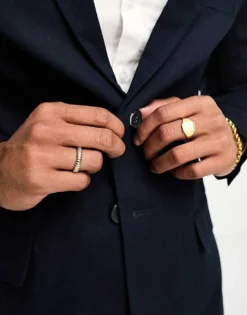 ONLY & SONS Slim Fit Linen Mix Suit Jacket In Navy For Men Dark Navy -Modern Clothing Shop 204631280 4