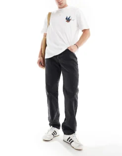 ONLY & SONS Edge Straight Fit Jeans In Black Wash For Men Black Denim