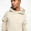 ONLY & SONS Heavyweight Jersey Hoodie In Beige For Men Silver Lining