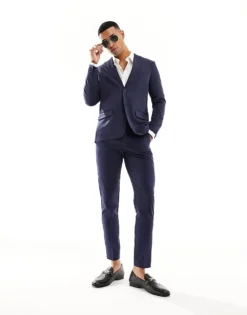 ONLY & SONS Slim Fit Suit In Navy