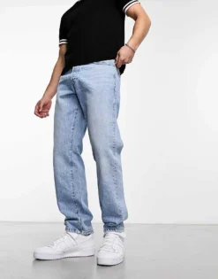 ONLY & SONS Edge Straight Fit Jeans In Light Wash For Men Light Blue Denim