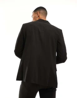 ONLY & SONS Slim Fit Suit Jacket In Black For Men -Modern Clothing Shop 204800304 4