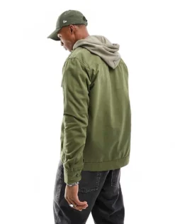 ONLY & SONS Worker Overshirt In Khaki For Men Winter Moss -Modern Clothing Shop 204957583 3