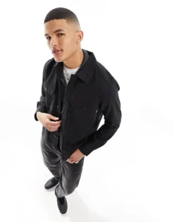 ONLY & SONS Worker Overshirt In Black For Men