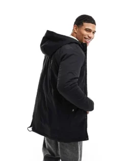 ONLY & SONS Parka With Borg Lined Hood In Black For Men -Modern Clothing Shop 204957922 3