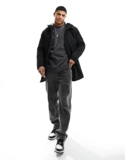 ONLY & SONS Parka With Borg Lined Hood In Black For Men -Modern Clothing Shop 204957922 4