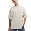 ONLY & SONS Super Oversize T-shirt In Beige For Men Silver Lining