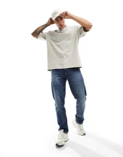 ONLY & SONS Super Oversize T-shirt In Beige For Men Silver Lining -Modern Clothing Shop 205161839 3