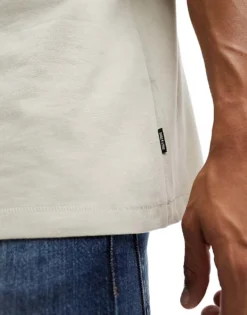 ONLY & SONS Super Oversize T-shirt In Beige For Men Silver Lining -Modern Clothing Shop 205161839 4