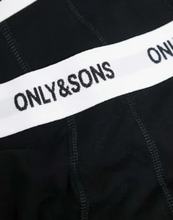 ONLY & SONS 5 Pack Trunks In Black With White Logo Waistband For Men -Modern Clothing Shop 205162146 4