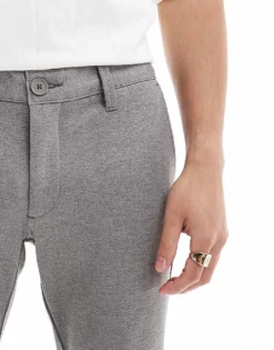 ONLY & SONS Smart Tapered Fit Trouser In Light Grey For Men Chinchilla -Modern Clothing Shop 205162411 5