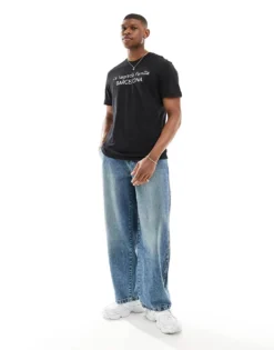 Only & Sons Barcelona Print T-shirt In Navy For Men -Modern Clothing Shop 205193304 4