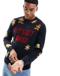 ONLY & SONS Christmas Jumper In Navy For Men Dark Navy -Modern Clothing Shop 205210236 1 darknavy 1