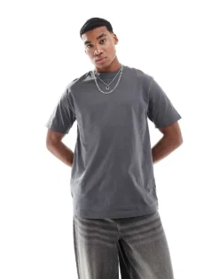 ONLY & SONS Relaxed Fit T-shirt In Charcoal For Men Stone