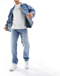 ONLY & SONS Edge Straight Fit Jeans In Mid Blue Wash For Men Medium Blue Denim -Modern Clothing Shop 205625562 1 mediumbluedenim 1