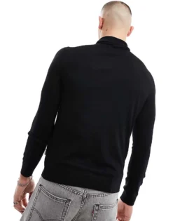 ONLY & SONS High Neck Jumper In Black For Men -Modern Clothing Shop 205632408 3