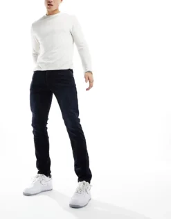 ONLY & SONS Loom Slim Fit Jeans In Blue Blackwash For Men Dark Blue Denim -Modern Clothing Shop 205782371 1 darkbluedenim 1