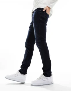 ONLY & SONS Loom Slim Fit Jeans In Blue Blackwash For Men Dark Blue Denim -Modern Clothing Shop 205782371 4