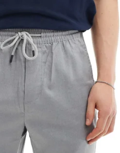 ONLY & SONS Slim Tapered Trouser In Light Grey For Men -Modern Clothing Shop 205789293 5